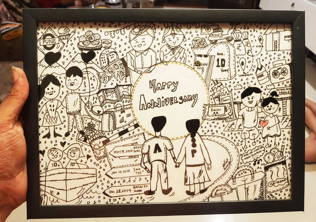 Personalized Doodle art – Moments of Love