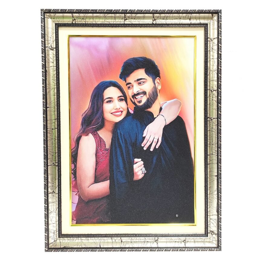 Digital oil Painting With Photo frame