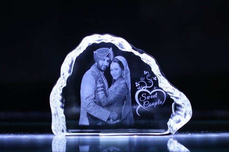 Mountain Shape Ice Burg Photo Crystal 15x10x2.5 (2D)