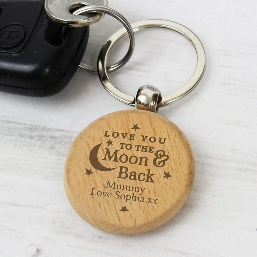 Wooden Engraving Keychain