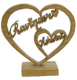 Customized Handicraft Name heart Shape