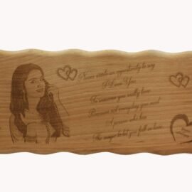 Zik-Zag Wooden Engraving 6x14 Inch