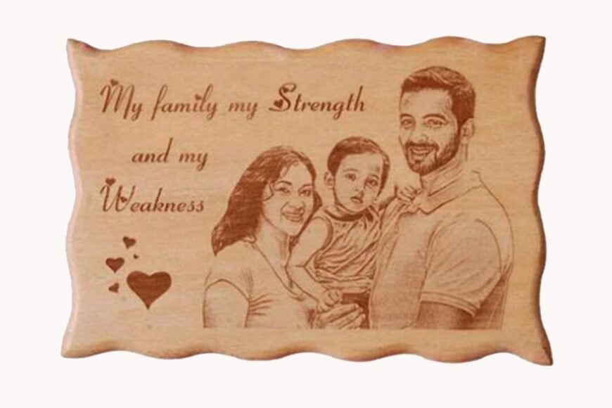 Zik-Zak Wooden Engraving 6x9 Inch