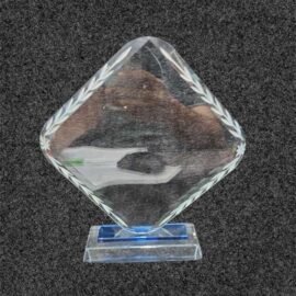 Elegant Prism-Shaped Crystal Memento