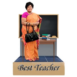 Best Teacher Wooden Cutout