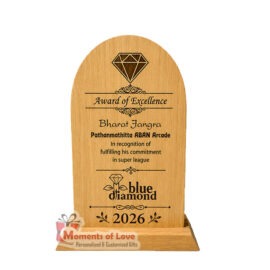 Oval Shape Wooden Trophy