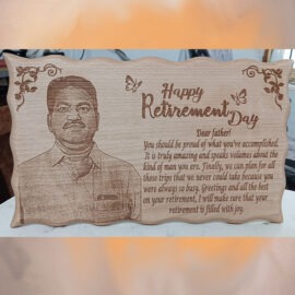 Personalised Wooden Retirement Plaque With Photo