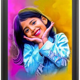 Digital oil Painting With Photo frame