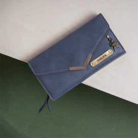 Personalized Leather Clutch Purse