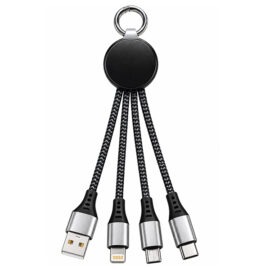 Round Clip Charging Cable with Double-Sided Light-Up