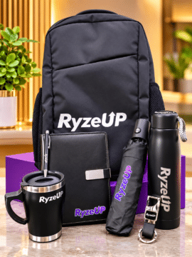 Elite Executive Hamper with Backpack, Bottle ,Umbrella,Mug,Keychain,Pen,Diary