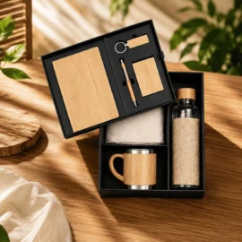 Luxury Eco Bamboo & Glass 6-Piece Executive Gift Set